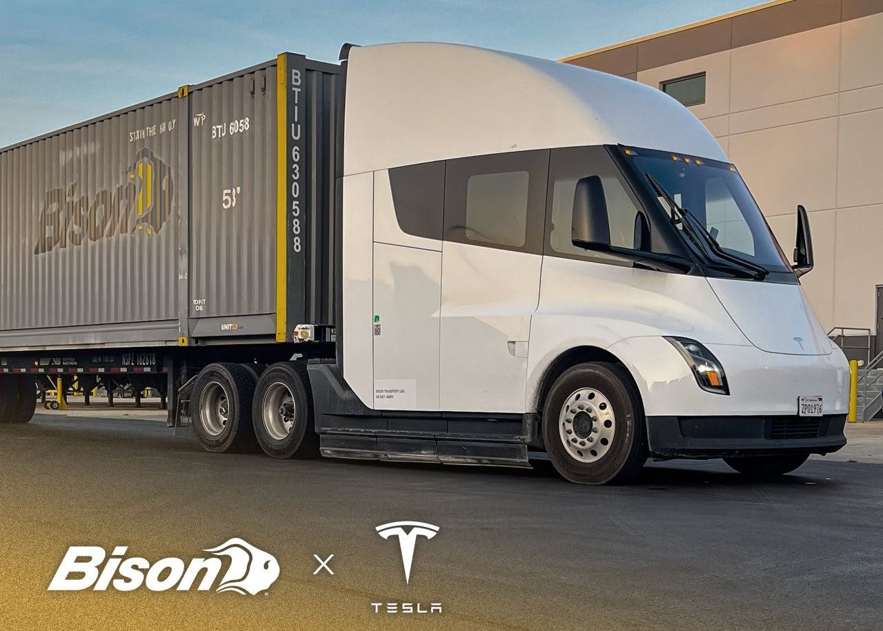 Winnipeg's Bison Transport Is Testing the Tesla Semi in Chicago